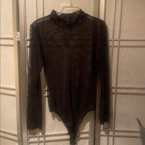 Elegant Black Sheer Women's body suit